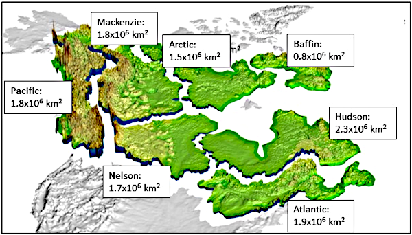 3D Model To Map The Fate Of Canada S Water In A Changing Climate   Canada 1 Water Basins 